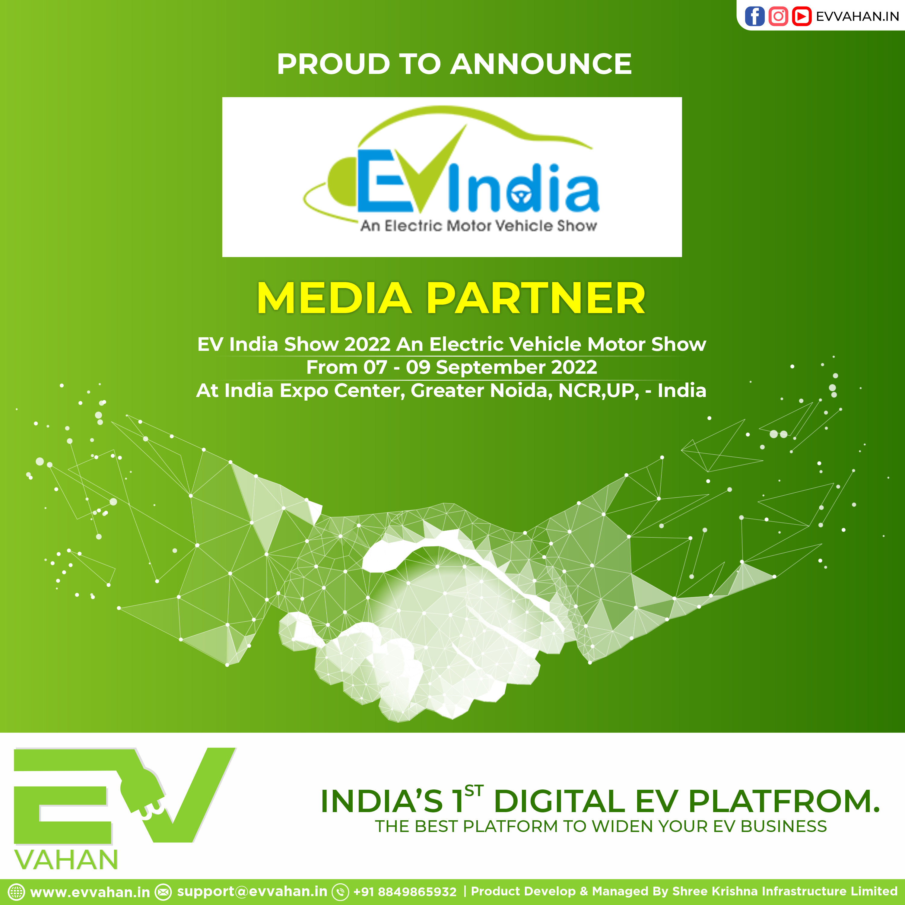Proud To Announce EVVahan As Exclusive Media Partner For The EV India